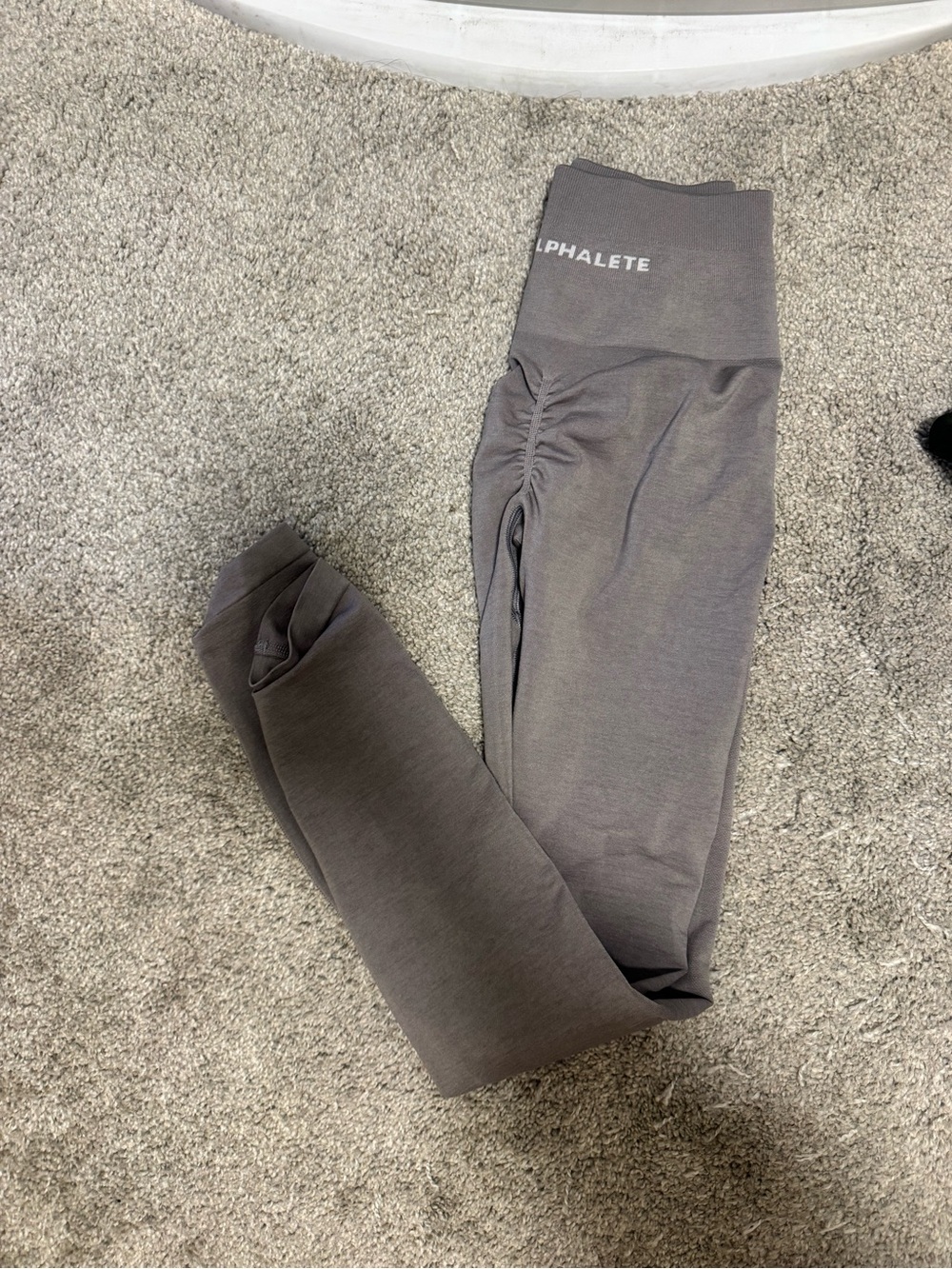 Alphalete Charcoal Ruched High-Waist Leggings